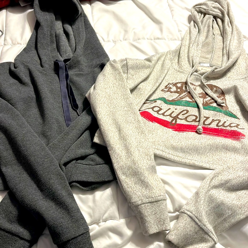 Two small Crop Hoodies